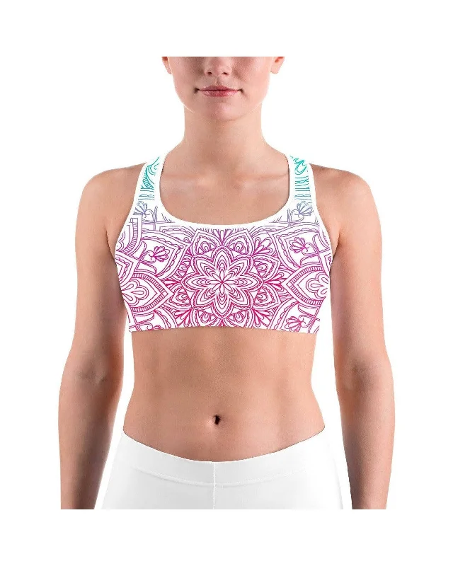 Yoga Bar for Hydration -Bright Mandala Sports bra