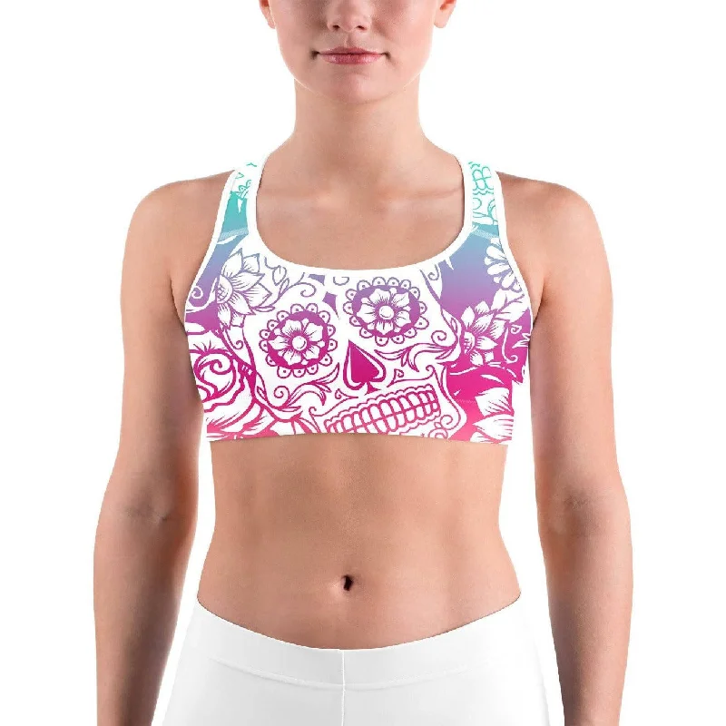 Yoga Bars for Busy Athletes -Bright Sugar Skull Sports bra