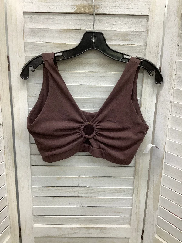 Healthy Yoga Bar Snacks for Yoga Lovers -Brown Athletic Bra Gym Shark, Size L