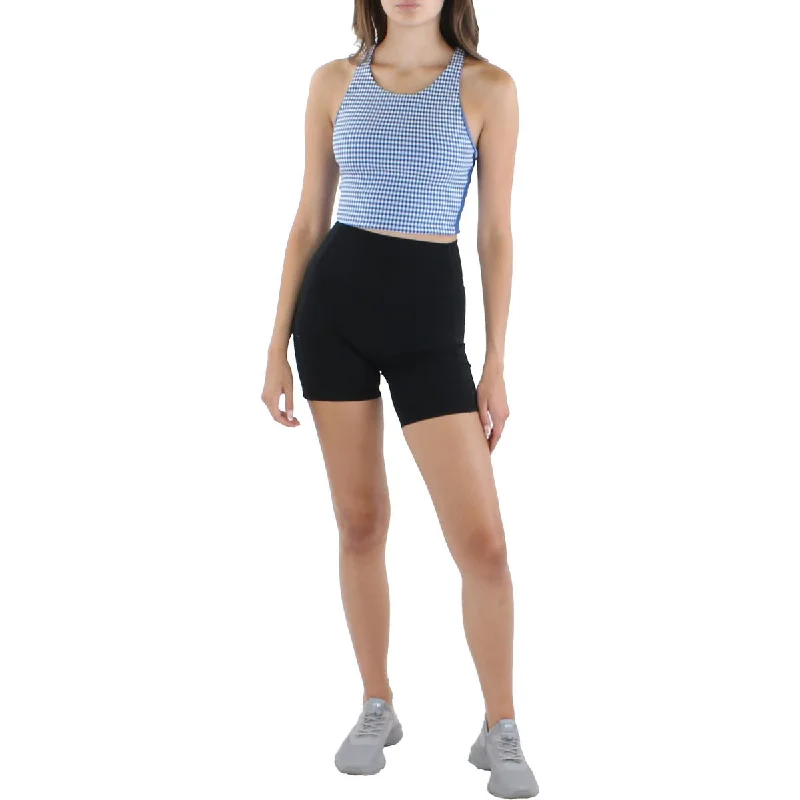 Yoga Bar with Pomegranate for Antioxidant Support -Bruna Redford Womens Checkered Racerback Sports Bra