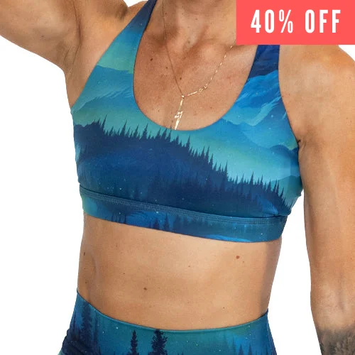 Vegan Yoga Bar with Omega-3 -Butterfly Back Bra | Aurora Borealis