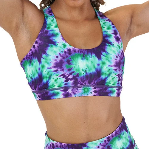 Yoga Bar for Quick Protein Boost -Butterfly Back Bra | Radiant Tie Dye
