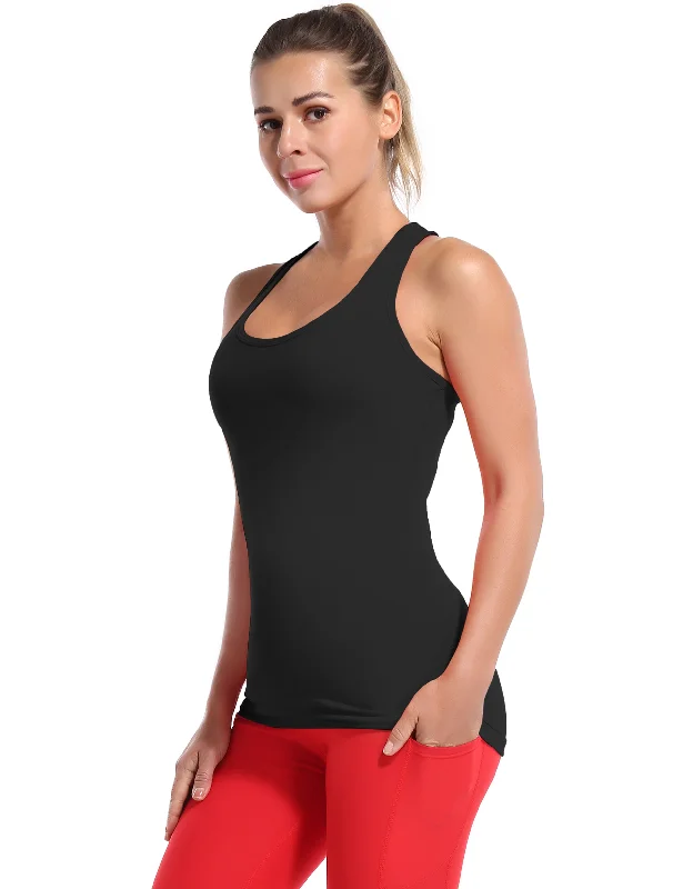 Yoga Bar with Mango and Coconut -Racerback Athletic Tank Tops black