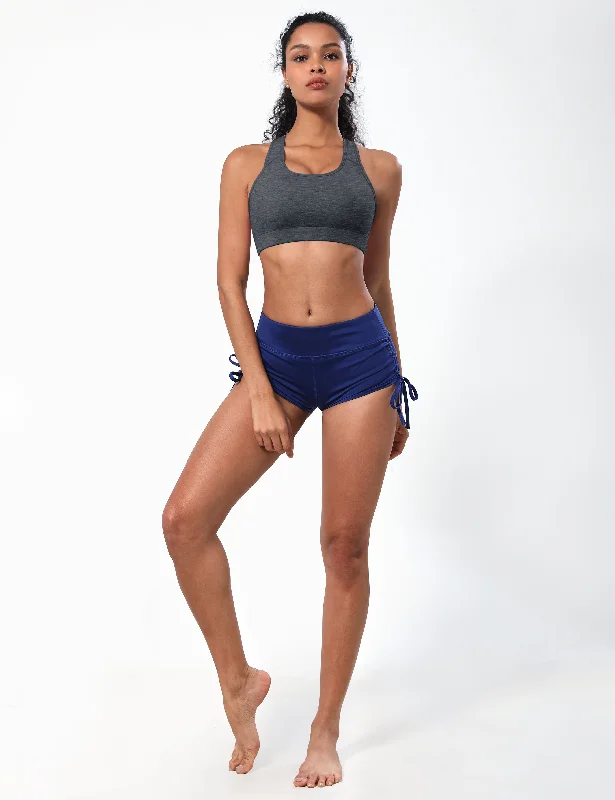 Yoga Bar for Protein and Prebiotic Fiber -Compression Racerback Sports Bras heathercharcoal