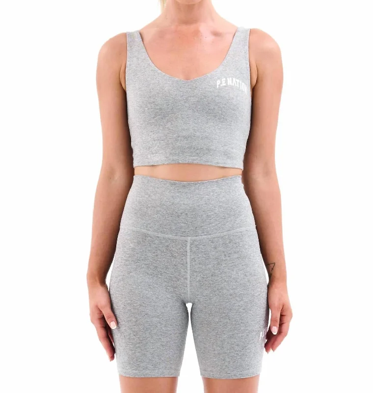 Yoga Bar for Better Skin Health -Camino Sports Bra In Grey Marl