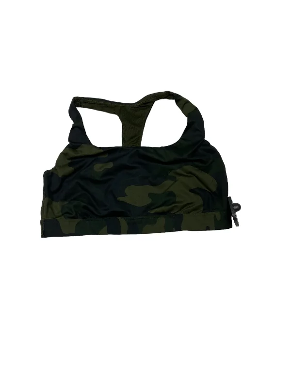 Yoga Bar with Complex Carbs -Camouflage Print Athletic Bra All In Motion, Size M
