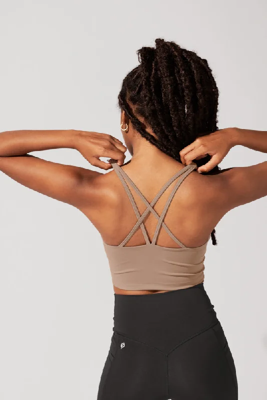 Yoga Bar with Sweet Potato -Celeste Mesh Crop Bralette - Leafless Tree