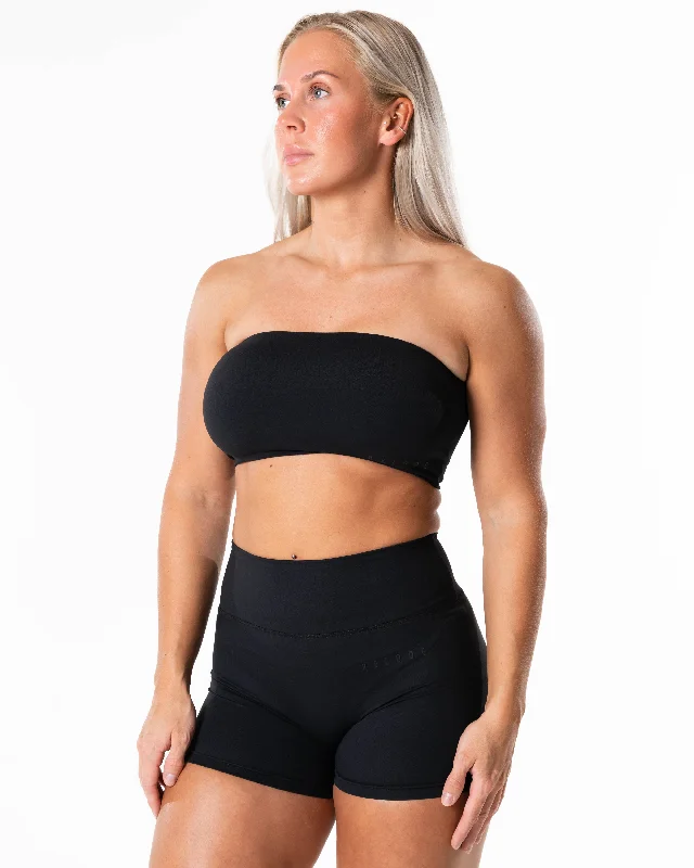 Yoga Bar with Coconut -Clean Bandeau Top - Black