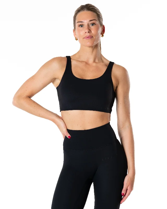 Yoga Bar with High-Fiber Ingredients -Clean Top Medium Support - Black