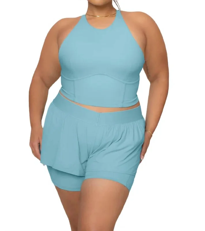 Yoga Bar with Pea Protein -Cleo Corset Cropped Bralette In Oasis