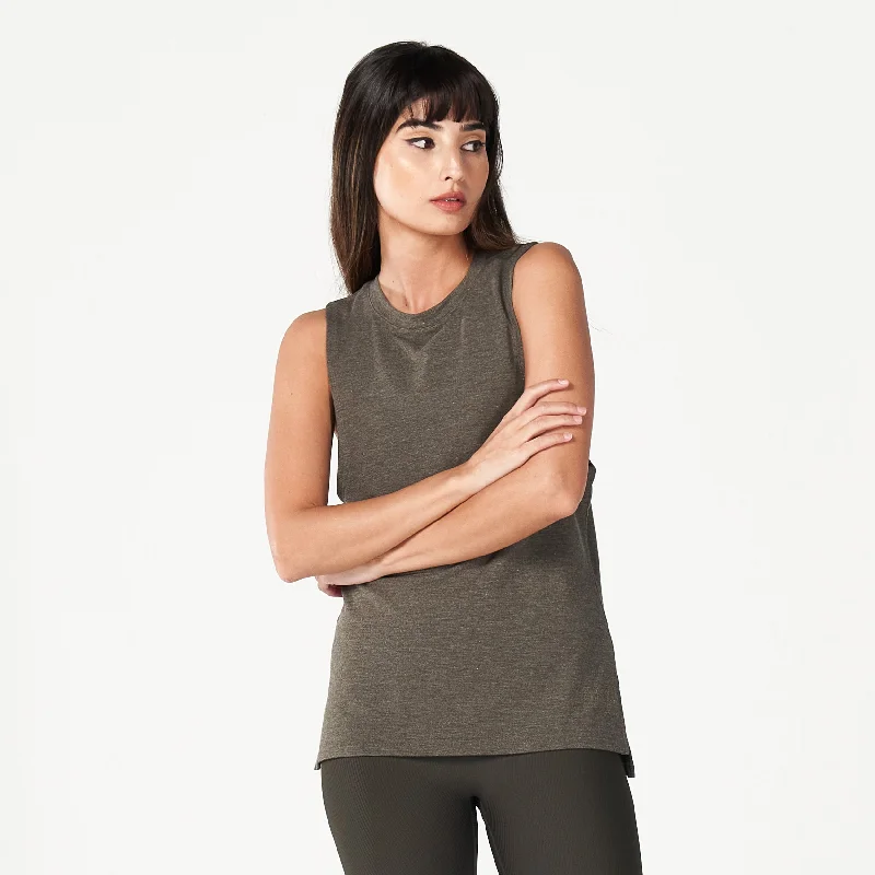 Yoga Bar with Apple Cider Vinegar for Detox -Code Marl Tank - Khaki Marl