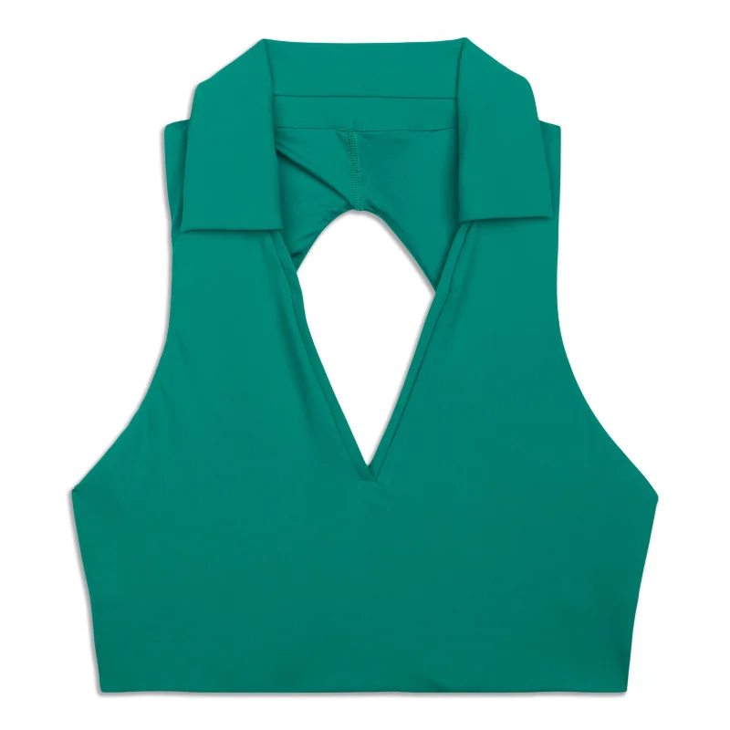 Yoga Bar with Pecan Nuts -Collared Tennis Longline Bra - Resale