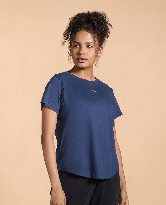 Yoga Bar for Muscle Recovery -Women Solid Cotton Essential Top