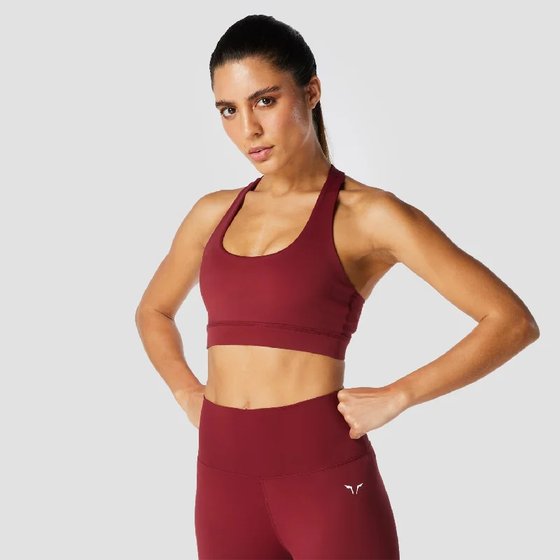 Yoga Bar with Cocoa -Core Agile Bra - Ruby Red