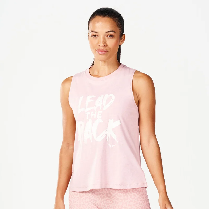 Yoga Bars for Balanced Snacks -Core Belief Tank Top - Pale Mauve Marl
