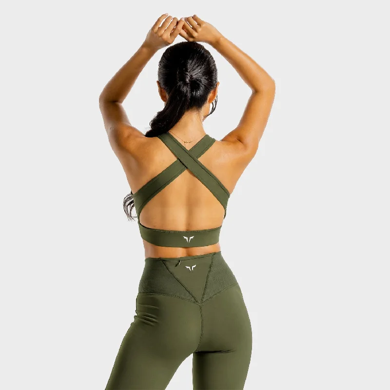 Yoga Bar with Carob -Core Bra - Khaki