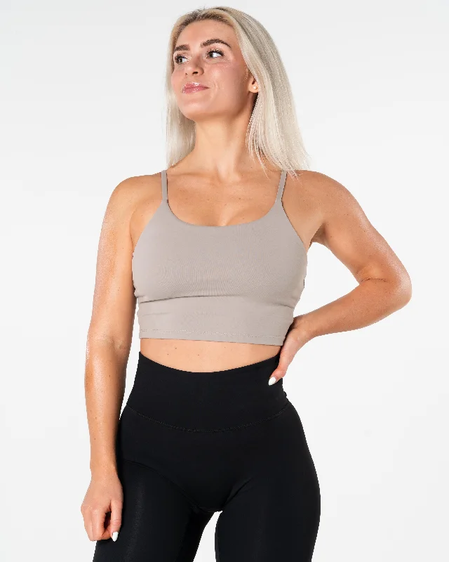 Yoga Bar with Organic Coconut Oil -Core Crop Top - Beige