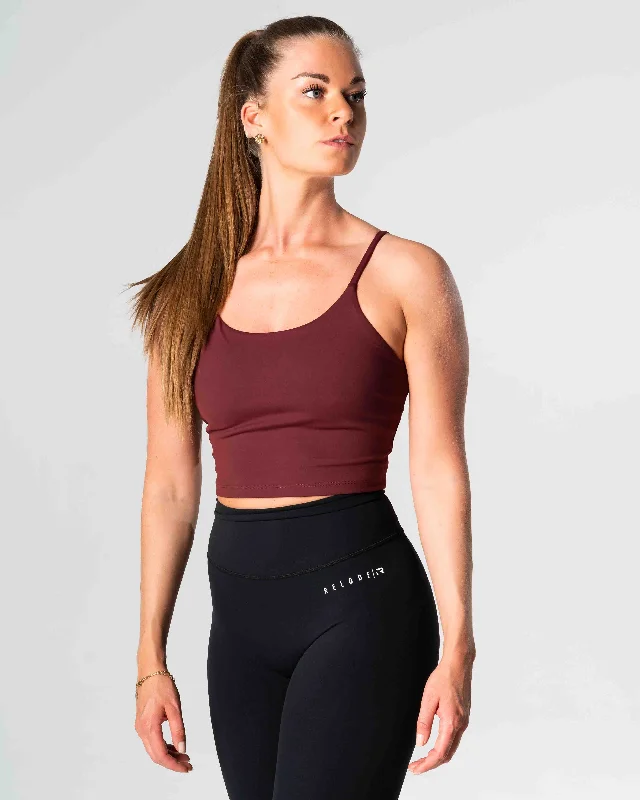 Yoga Bar for Improved Digestion -Core Crop Top - Red