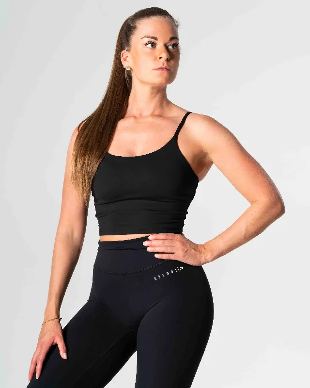 Yoga Bar with Apple Cider and Lemon -Core Crop Top - Black