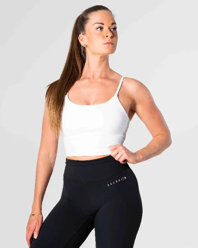 Yoga Bar with Cashew Butter -Core Crop Top - White