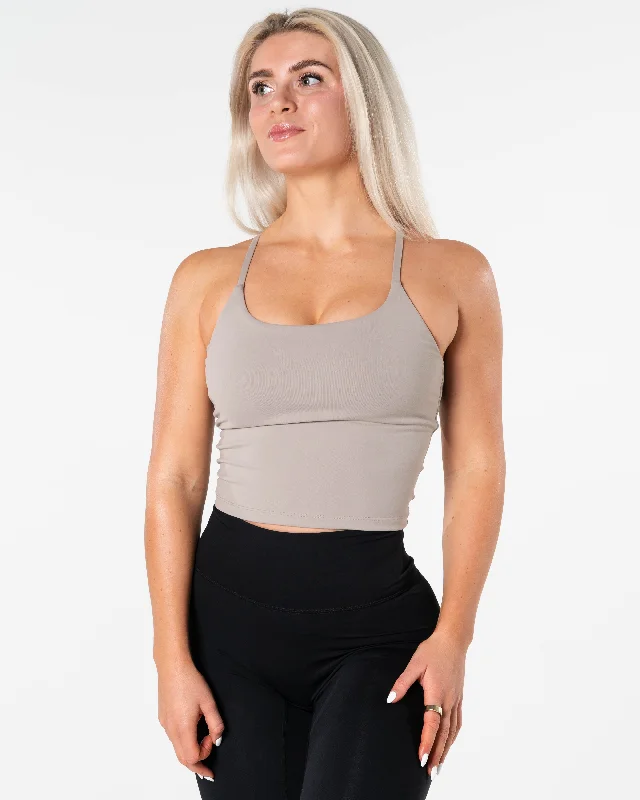 Yoga Bar with Protein, Fats, and Carbs -Core Singlet Top - Beige