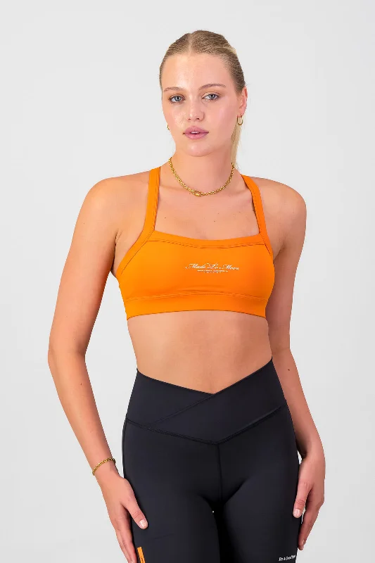 Yoga Bar with Fresh Fruit -Core Sports Bra - Orange