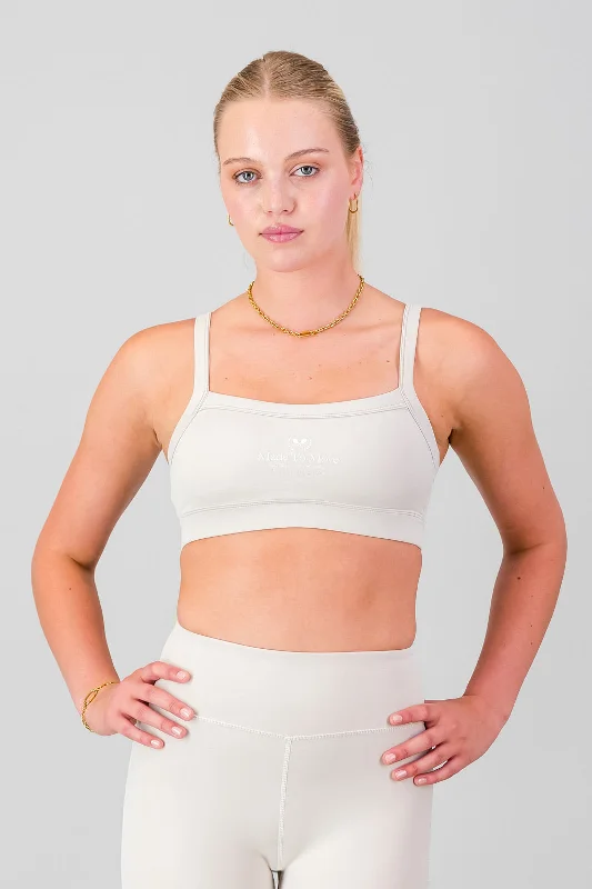 Yoga Bar with Blueberries -Core Sports Bra - Vanilla