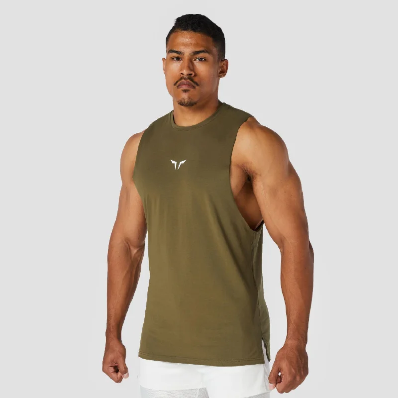 Yoga Bar with Dates -Core Tank - Khaki