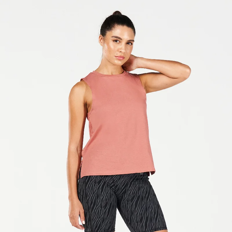 Yoga Bar for Quick and Healthy Snack -Core Wild Print Back Tank - Light Mahogany