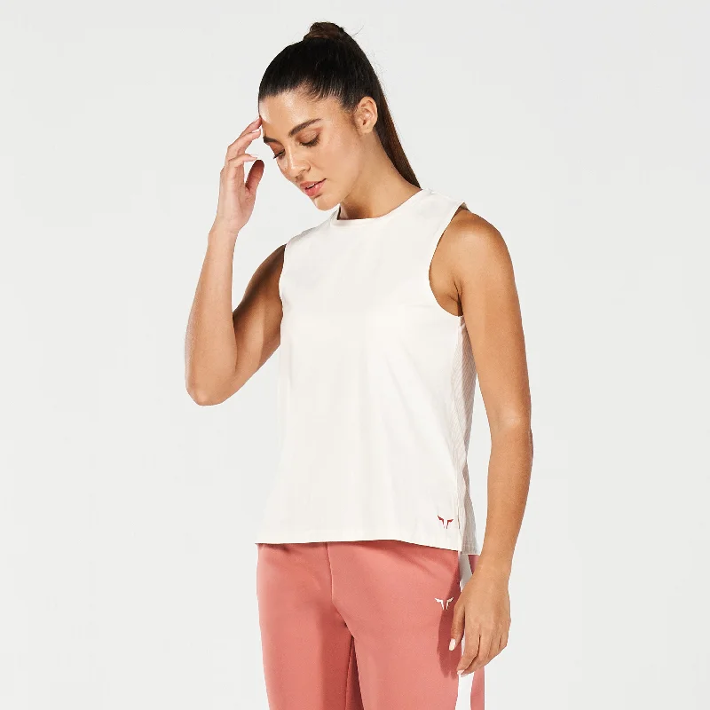 Yoga Bar with Cinnamon and Coconut -Core Wild Print Back Tank - Pearl White