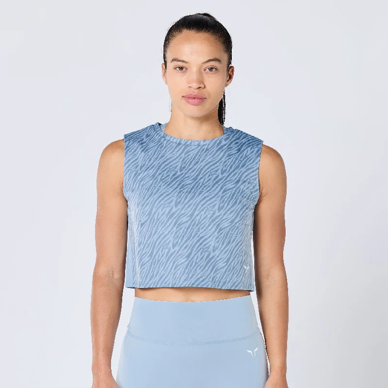 Yoga Bar with Olive Oil -Core Wild Print Crop Tank - Skyway Print