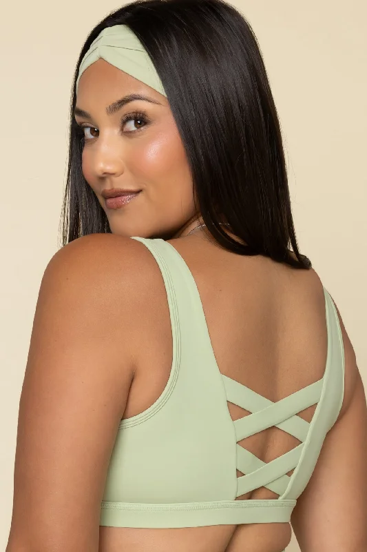 High-Energy Yoga Bars -Corset Bra - Pistachio