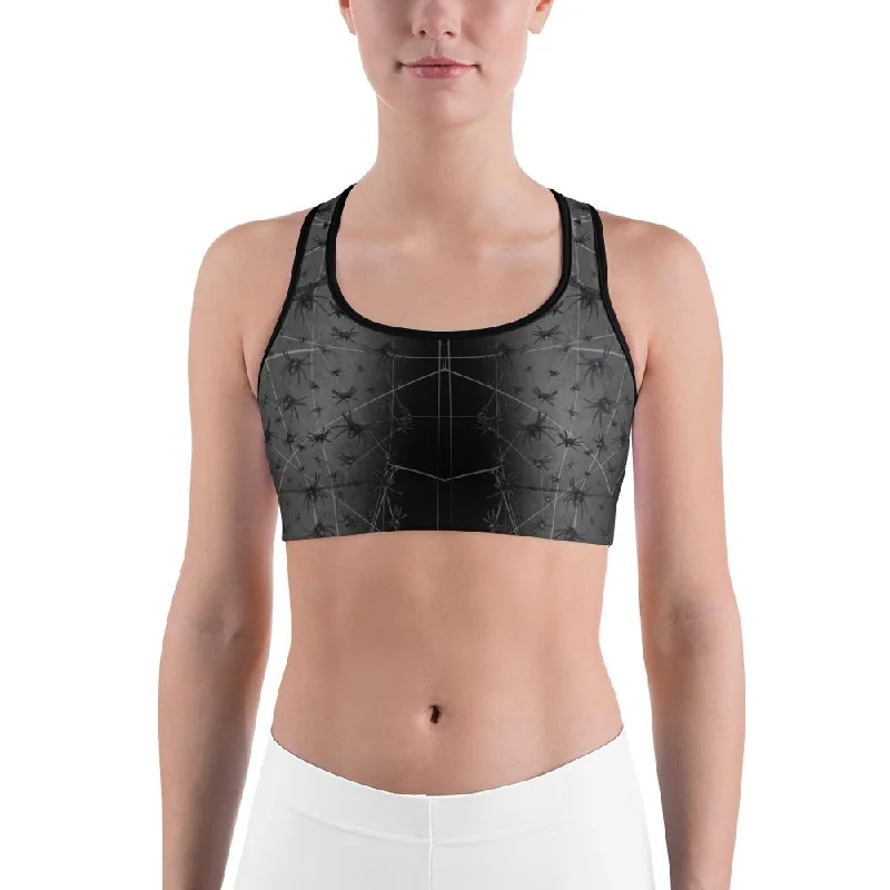 Yoga Bar with Peppermint -Crawling Spiders Sports Bra