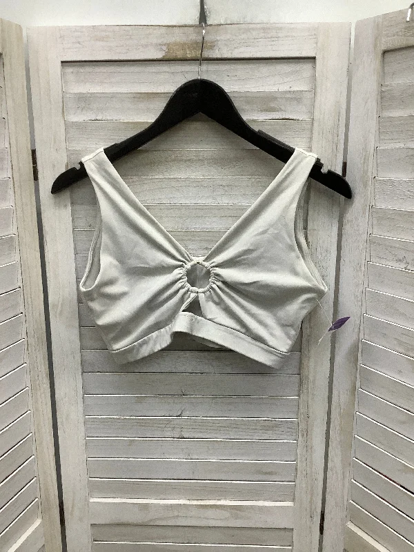 Organic Protein Yoga Bars -Cream Athletic Bra Gym Shark, Size L