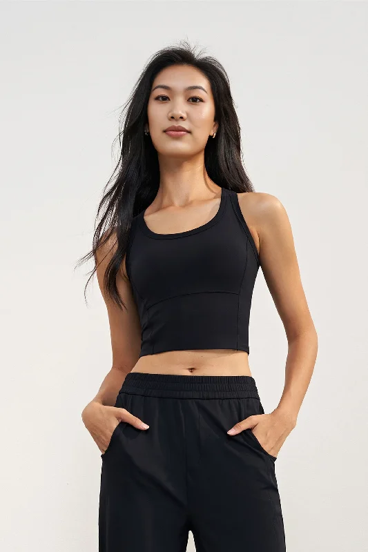 Yoga Bar with Cranberries -Crew Neck Yoga Bra
