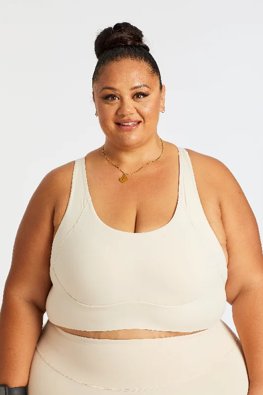 Yoga Bar with Organic Maple Syrup -CURVED BUILT-IN BRA BEIGE