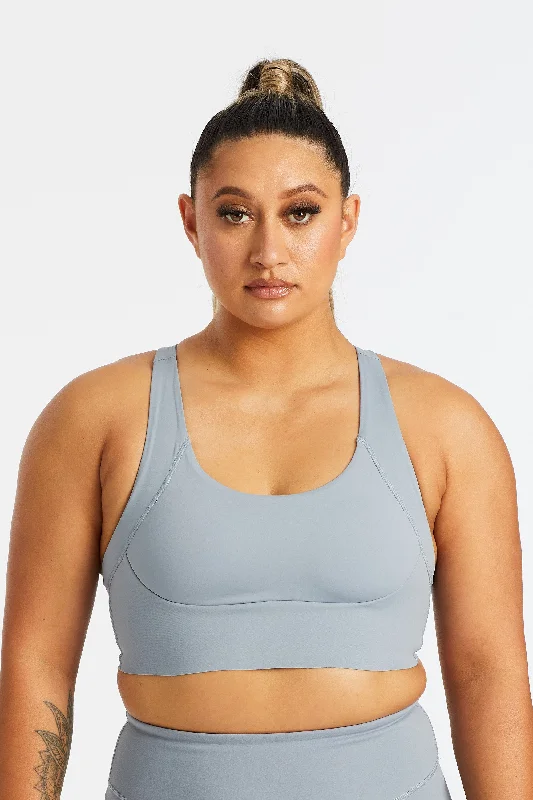 Yoga Bar for Balanced Nutrition -CURVED BUILT-IN BRA DUSTY BLUE