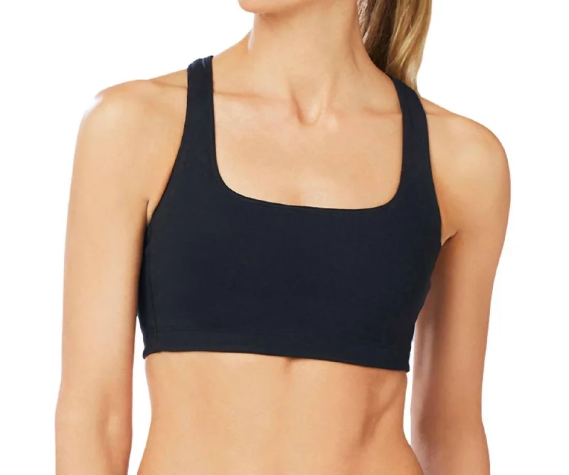Yoga Bar with Natural Fruit Sweeteners -Define Low Impact Sports Bra In Black