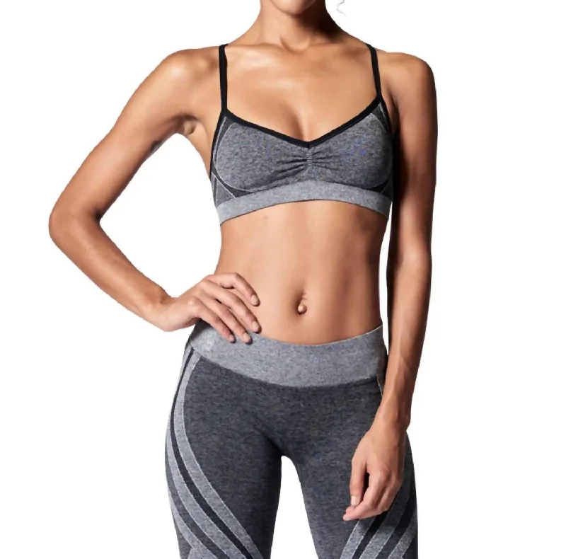Yoga Bar with Natural Protein Source -Devotation Bra In Heather Black