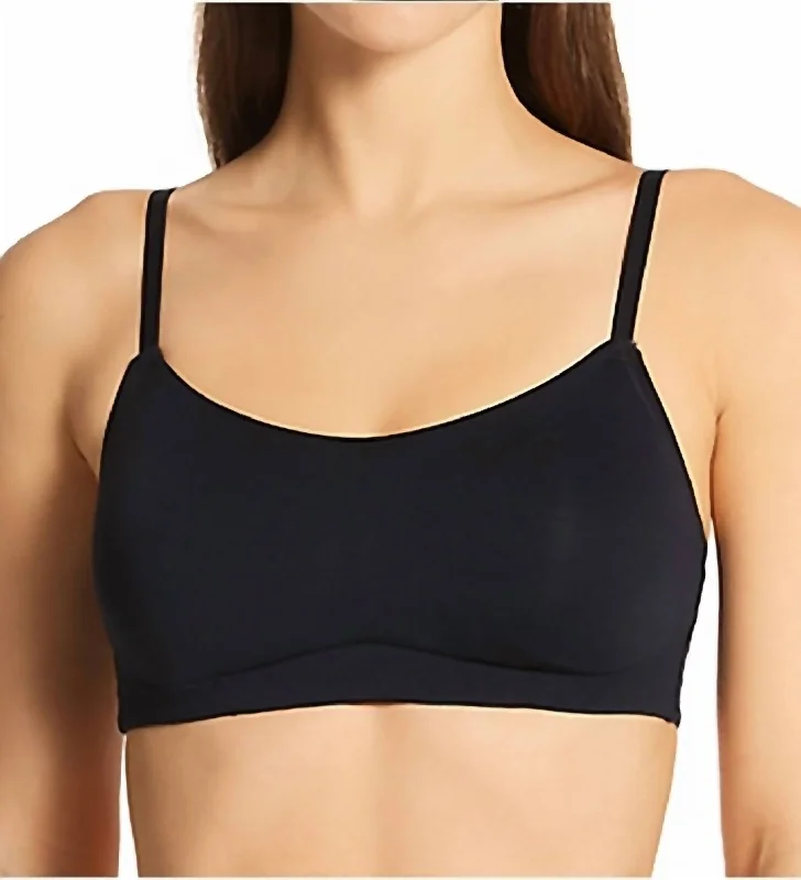 Yoga Bar with Healthy Fats -Dot Micro Lounge Bralette In Black