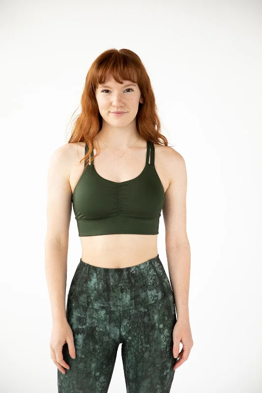 Yoga Bar with Minimal Ingredients -Handful Double Down Bra – JunipHer (Forest Green)
