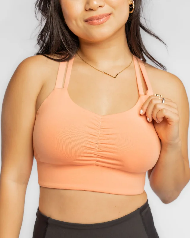Vegan Yoga Bars -Handful Double Down Bra – Papaya
