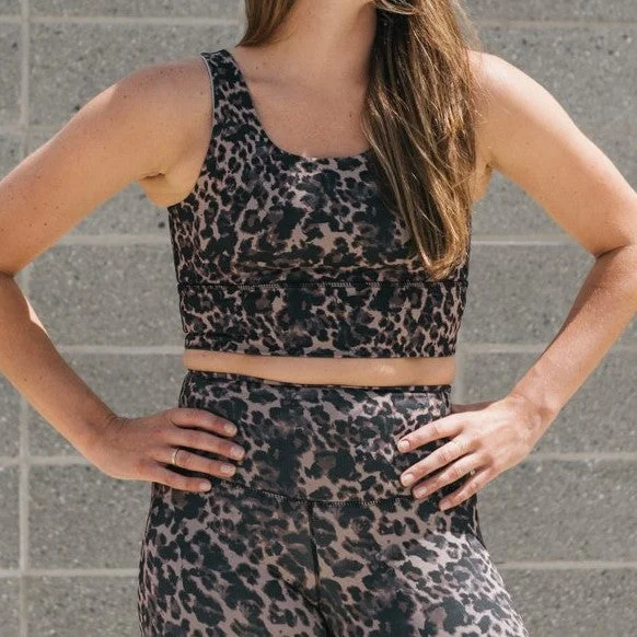 Yoga Bar with Agave -Elevate Bra - Dark Leopard