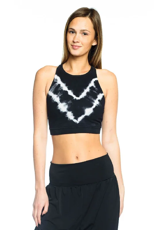 Yoga Bar with Cocoa -Electric & Rose Grayson Crop Top - Black