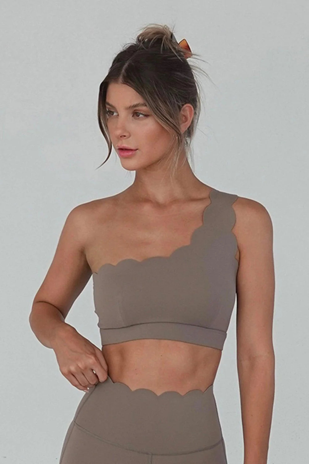 Energy Yoga Bars for Yoga Enthusiasts -Elegant Zen One Shoulder Activewear Bra