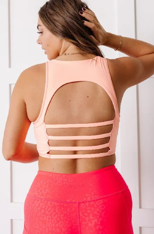 Yoga Bar with Avocado for Healthy Fats -Energy Bra in Peach (Last Chance Color)