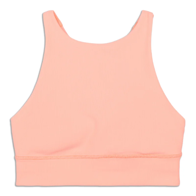 Healthy Yoga Bar with Real Ingredients -Energy High-Neck Longline Ribbed Bra - Resale Healthy Yoga Bar with Real Ingredients -Energy High-Neck Longline Ribbed Bra - Resale