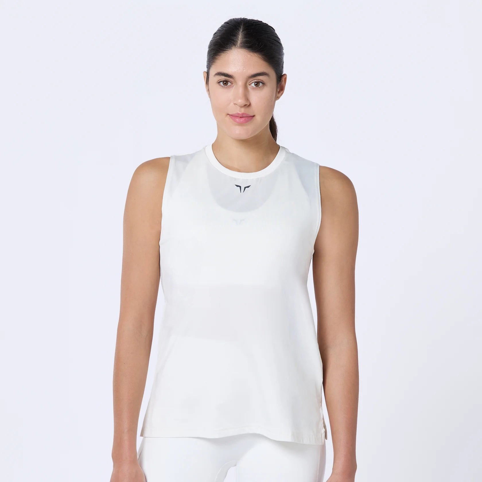 Yoga Bar for Hydration and Endurance -Essential Crew Tank - Pearl White