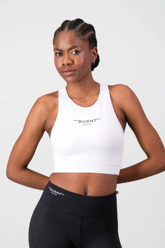 Yoga Bar for Fitness Goals -Essential Energy Bra - White