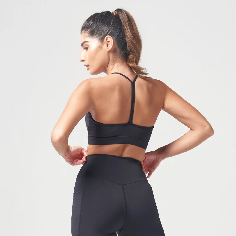 Yoga Bar for Active Women -Essential Low Impact Bra - Black